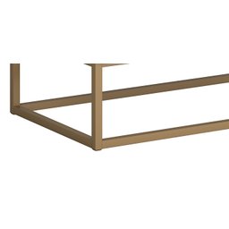 Mesa de Cabeceira Eros 45cm 2 Gavetas Estilo Industrial Off White Brilhante com Pés de Ferro Dourado - 3