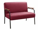 Ver imagem 1 de Poltrona Namoradeira Jade 2 Lugares Braço Fixo - Suede Bordô