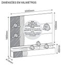 Ver imagem 3 de Painel Bello 16219 DJ Móveis - Off White/Demolição