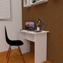 Ver imagem 2 de Escrivaninha / Mesa para Escritório Computador Notebook 80x45 Cor: Branco