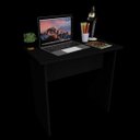 Ver imagem 4 de Escrivaninha / Mesa para Escritório Computador Notebook 80x45 Cor: Preto