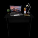 Ver imagem 3 de Escrivaninha / Mesa para Escritório Computador Notebook 80x45 Cor: Preto