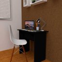 Ver imagem 2 de Escrivaninha / Mesa para Escritório Computador Notebook 80x45 Cor: Preto