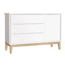 Ver imagem 4 de Jogo de Quarto para Bebê Completo 3 Portas Classic New Branco Fosco com Natural - MoveisAqui
