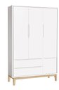 Ver imagem 6 de Jogo de Quarto para Bebê Completo 3 Portas Classic New Branco Fosco com Natural - MoveisAqui