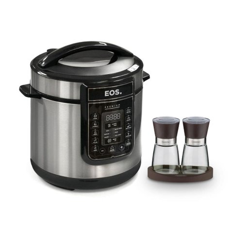 Panela de Pressão Elétrica Digital EPP60DI 220V Eos com Moedor Sal e Pimenta Churrasco Tramontina