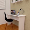 Ver imagem 2 de Escrivaninha / Mesa para Escritório Computador Notebook 120x45 Cor: Branco