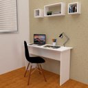 Ver imagem 1 de Escrivaninha / Mesa para Escritório Computador Notebook 120x45 Cor: Branco