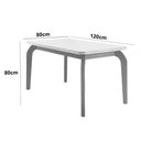 Ver imagem 2 de Mesa de Jantar Tampo Mdf e Vidro 1,2m X 0,80m Londrina Rufato Naturale