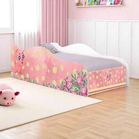 Mini Cama Infantil Porquinho Pig com Colchão