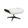Puff Charles Eames Couro Natural Branco - 1