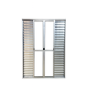 Ver imagem 3 de Porta Balcão 6 Folhas Aluminio Brilhante C/ Trinco 2,10x1,80