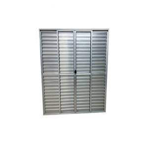 Porta Balcão 6 Folhas Aluminio Brilhante C/ Trinco 2,10x1,80