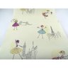 Papel de Parede - Creme com desenhos de Bailarina - Rolo 10m x 53cm - LMS-PPD-A5014 - 1