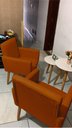 Ver imagem 5 de Poltrona para Quarto Infantil Tecido Suede Resistente Espaço Pequeno Pés de Madeira Estudo