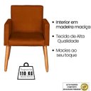 Ver imagem 4 de Poltrona para Quarto Infantil Tecido Suede Resistente Espaço Pequeno Pés de Madeira Estudo