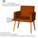 Ver imagem 3 de Poltrona para Quarto Infantil Tecido Suede Resistente Espaço Pequeno Pés de Madeira Estudo