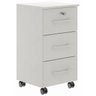 Gaveteiro Escritório 3 Gavetas e Rodízio Mdp 36x65,5x36cm Branco 0744 - 3