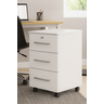 Gaveteiro Escritório 3 Gavetas e Rodízio Mdp 36x65,5x36cm Branco 0744 - 1