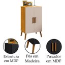 Ver imagem 2 de Armário Multiuso Sapateira Pés Retrô 2 Portas Carly Naturale/off White