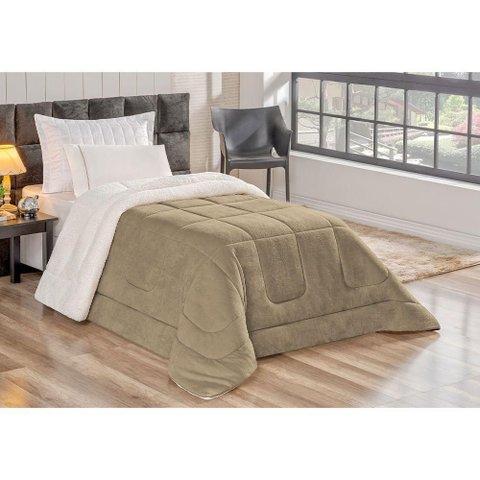 Coberdrom Queen Soft Areia Valle Enxovais 1 Peça