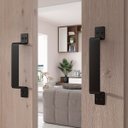 Ver imagem 6 de Puxador Duplo Colonial Industrial Rancho Sítio Aço Kronus Preto Fosco 300mm