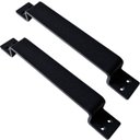 Ver imagem 2 de Puxador Duplo Colonial Industrial Rancho Sítio Aço Kronus Preto Fosco 300mm