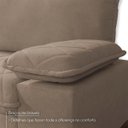 Ver imagem 7 de Sofá Living Siberian 2,50m Bouclê Marrom Braço Reclinável - King House