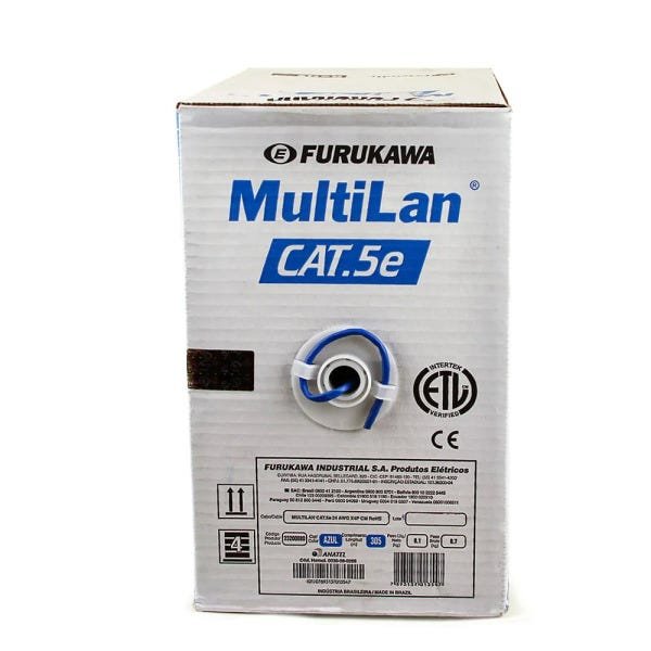 Cabo de Rede Furukawa Cat5e Anti Chama 75 METROS - 2