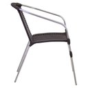 Ver imagem 4 de Jogo 4 Cadeiras Alumínio e Mesa Tampo Tramado Fibra Sintética para Jardim Piscina Varanda Floripa