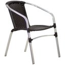 Ver imagem 5 de Jogo 4 Cadeiras Alumínio e Mesa Tampo Tramado Fibra Sintética para Jardim Piscina Varanda Floripa