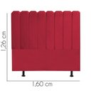 Ver imagem 2 de Cabeceira Estofada Alanis 160cm Queen Suede Vermelho