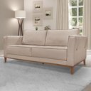 Ver imagem 6 de Sofa Balli 2 Lugares 170cm Pes Madeira Linho 221 Areia Ezz Areia