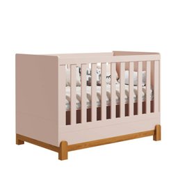 Quarto de Bebê Lótus com Guarda-roupa 4 Portas, Cômoda com Porta e Berço Minicama Rosa Reller - 6