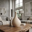 Ver imagem 2 de Garrafa Cristal Pequena Vaso Decorativo de Cerâmica para Sala e Mesa Dunas