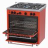 Fogao 5 Bocas Venax Temis Vermelho Gas Glp 220 V - 5