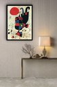Ver imagem 1 de Quadro Decorativo Obra Miró Abstrato - 70x50cm:moldura Branca