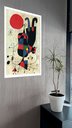 Ver imagem 2 de Quadro Decorativo Obra Miró Abstrato - 70x50cm:moldura Branca
