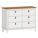 Ver imagem 3 de Cômoda para Quarto Infantil Linha Cromo Tampo Nogueira com Branco
