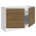 Ver imagem 6 de Balcão Gabinete de Pia Armário de Cozinha 100% MDF 120 cm 2 Portas Branco/Rustic Acordes Madesa