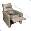 Ver imagem 3 de Poltrona Reclinável Villa Aurora com Reclinação Manual Suede Bege Matrix 110kg