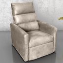 Ver imagem 1 de Poltrona Reclinável Villa Aurora com Reclinação Manual Suede Bege Matrix 110kg