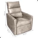 Ver imagem 4 de Poltrona Reclinável Villa Aurora com Reclinação Manual Suede Bege Matrix 110kg