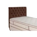 Ver imagem 1 de Painel de Cama Box Estofada Solteiro Embaixatriz Plus Suede Marrom Chocolate - Simbal