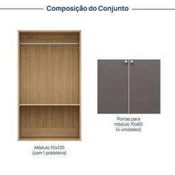 Módulo 70x120 4 Portas Frame Cabecasa madeiramadeira - 3