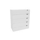 Ver imagem 1 de Cômoda Casal Porto C/ 5 Gavetas Branco - Politorno