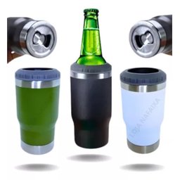 Copo Térmico Long Neck Cerveja Latinha Latão Litrinho Preto - 1