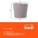 Ver imagem 4 de Kit 3 Vasos Reto Badi Pedra 28 Terrano
