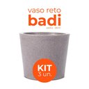 Ver imagem 2 de Kit 3 Vasos Reto Badi Pedra 28 Terrano
