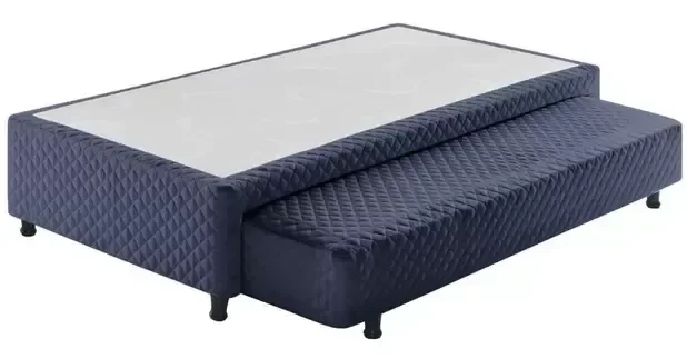 Ver imagem 3 de Cama Box Base Casal com Auxiliar Semi Ortopedica Poliester:preto